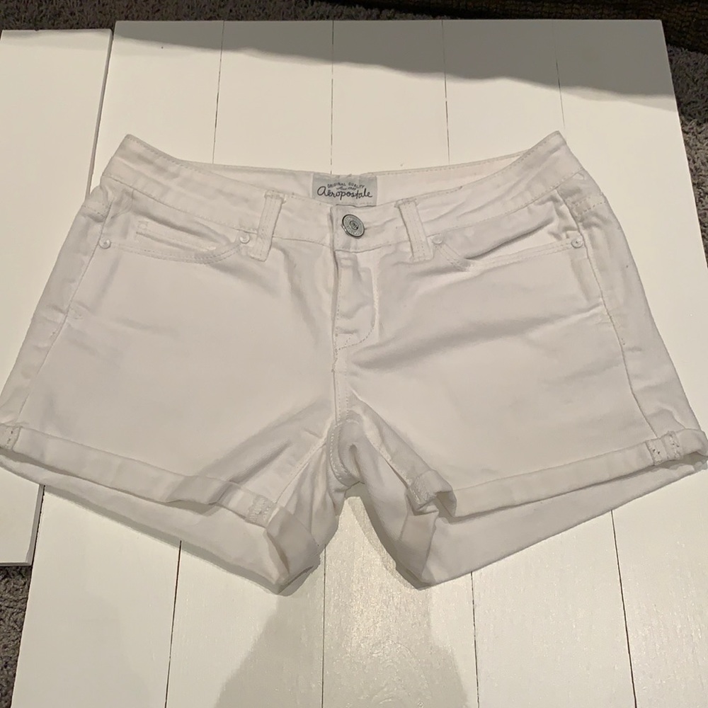 Solid White Aeropostale Shorts